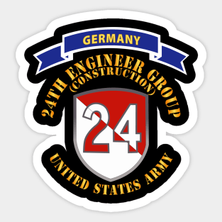 24th Engineer Group (Construction) - 1954 - 1972 w Germany Tab X 300 Sticker